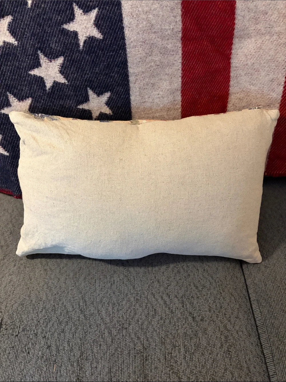 Floral Rose Pattern Decorative Lumbar Pillow - Beige and Blue Studio McGee